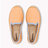 The Smoking Slipper - Contrast Piping - Peach / Blue - Kids' - Kids' Espadrilles - Peach / Blue - Soludos - 
