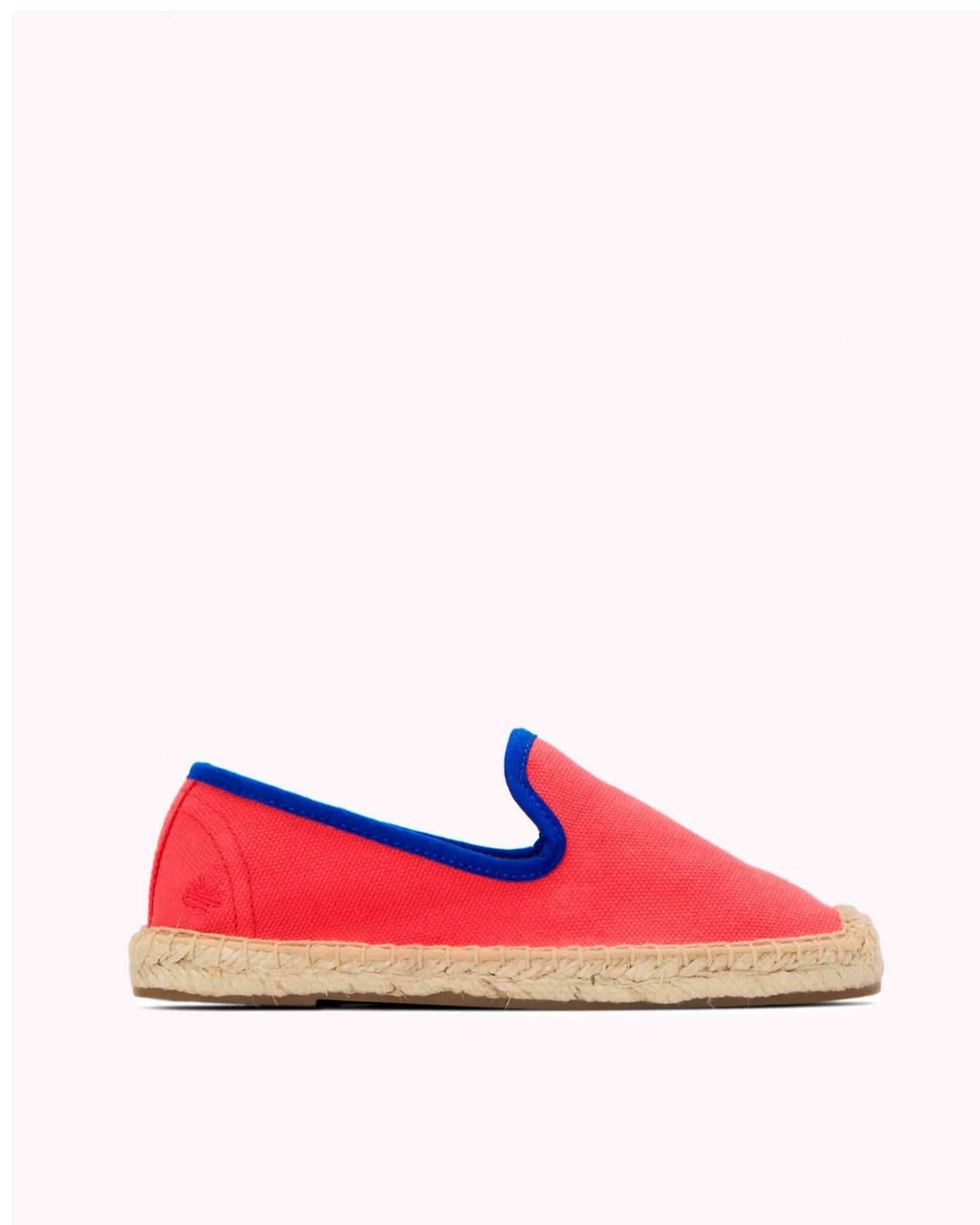 The Smoking Slipper - Contrast Piping - Red / Blue - Kids' - Kids' Espadrilles - Red / Blue - Soludos - 