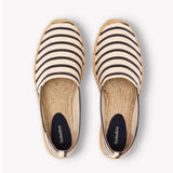 Men's Original Espadrille | Woven Stripe | Classic - Ivory - Black - Men's Espadrilles - Ivory - Black - Soludos - 