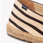 Men's Original Espadrille | Woven Stripe | Classic - Ivory - Black - Men's Espadrilles - Ivory - Black - Soludos - 