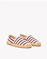 The Original Espadrille - Classic Stripes - Ivory / Navy / Red - Men's - Men's Espadrilles - Ivory / Navy / Red - Soludos - 