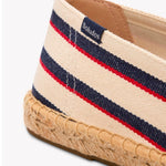 The Original Espadrille - Classic Stripes - Ivory / Navy / Red - Men's - Men's Espadrilles - Ivory / Navy / Red - Soludos - 