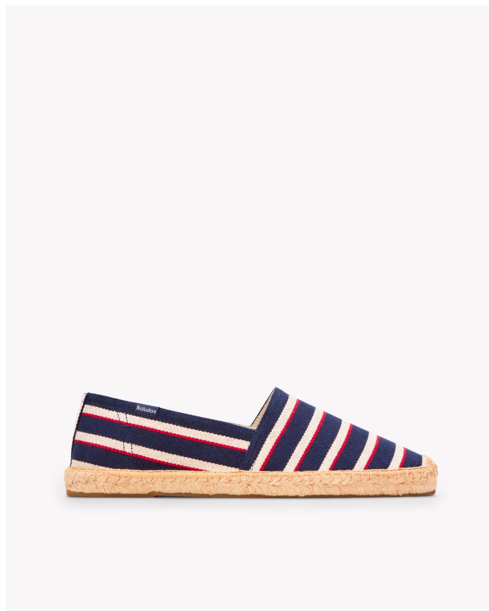 The Original Espadrille - Classic Stripes - Navy / Ivory / Red - Men's - Men's Espadrilles - Navy / Ivory / Red - Soludos - 