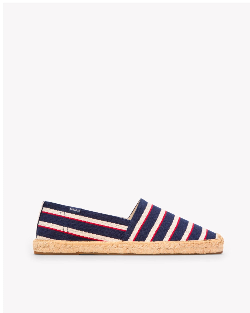 The Original Espadrille - Classic Stripes - Navy / Ivory / Red - Men's - Men's Espadrilles - Navy / Ivory / Red - Soludos - 