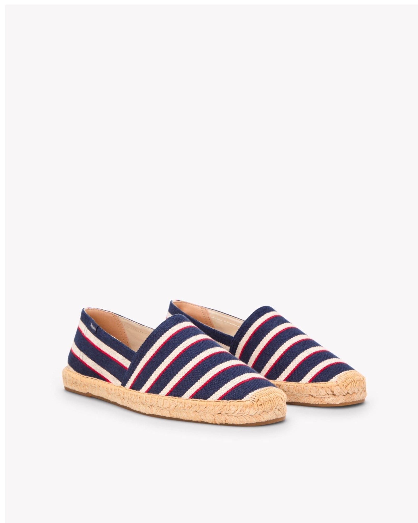 The Original Espadrille - Classic Stripes - Navy / Ivory / Red - Men's - Men's Espadrilles - Navy / Ivory / Red - Soludos - 