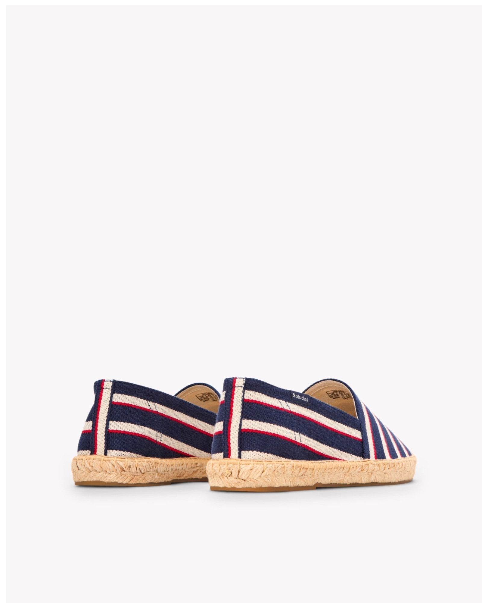 The Original Espadrille - Classic Stripes - Navy / Ivory / Red - Men's - Men's Espadrilles - Navy / Ivory / Red - Soludos - 