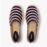 The Original Espadrille - Classic Stripes - Navy / Ivory / Red - Men's - Men's Espadrilles - Navy / Ivory / Red - Soludos - 