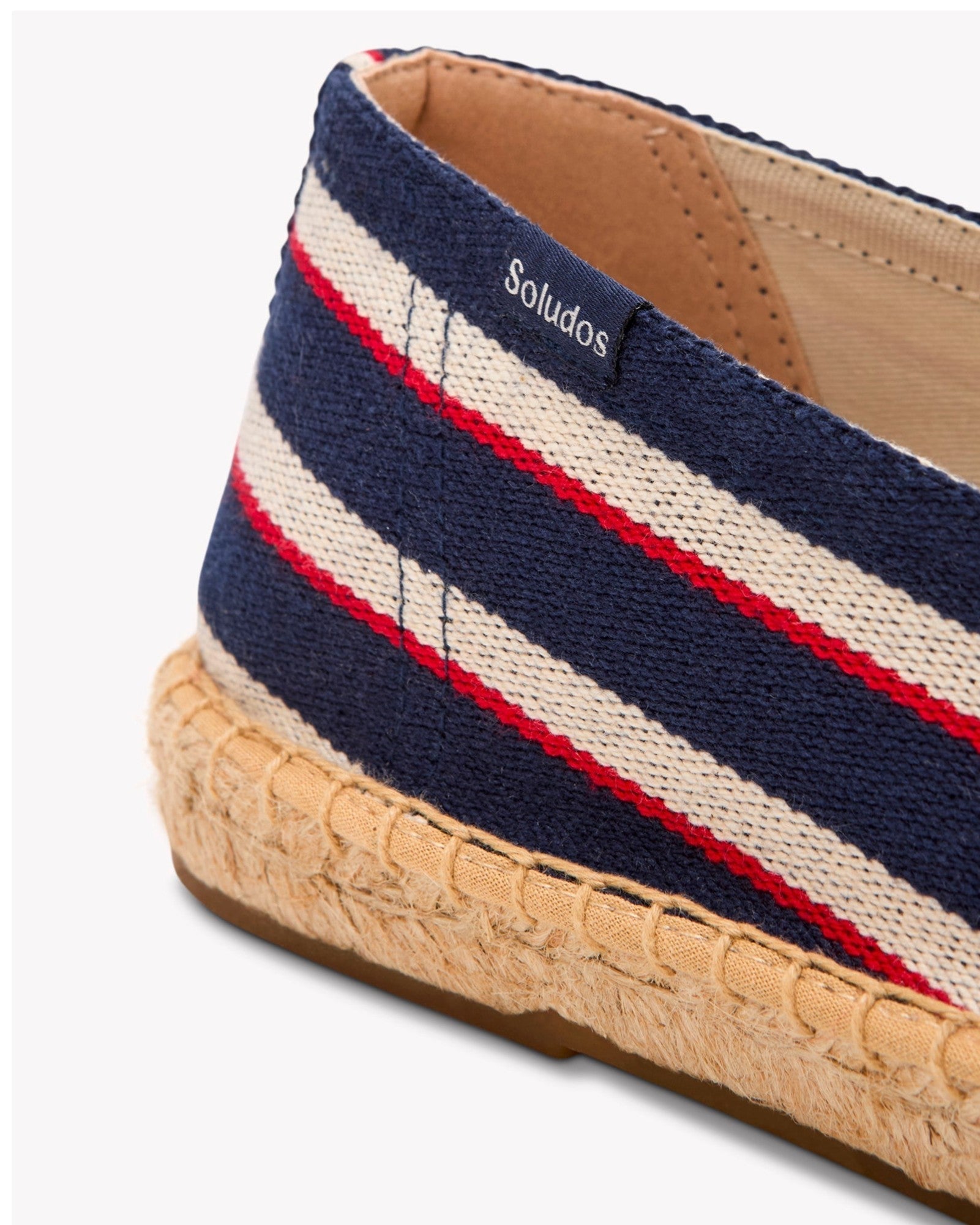 The Original Espadrille - Classic Stripes - Navy / Ivory / Red - Men's - Men's Espadrilles - Navy / Ivory / Red - Soludos - 