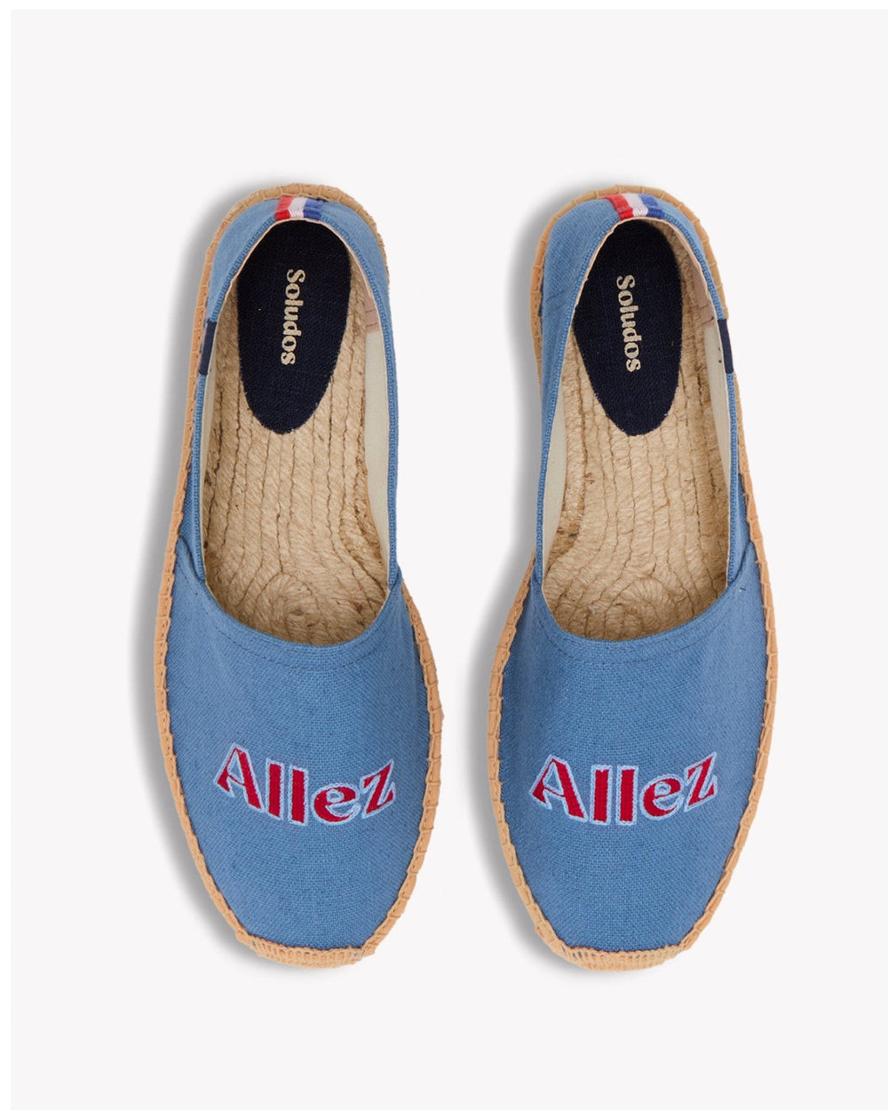 The Original Espadrille - Embroidery / France - Laguna Blue - Men's - Men's Espadrilles - Laguna Blue / France - Soludos - 