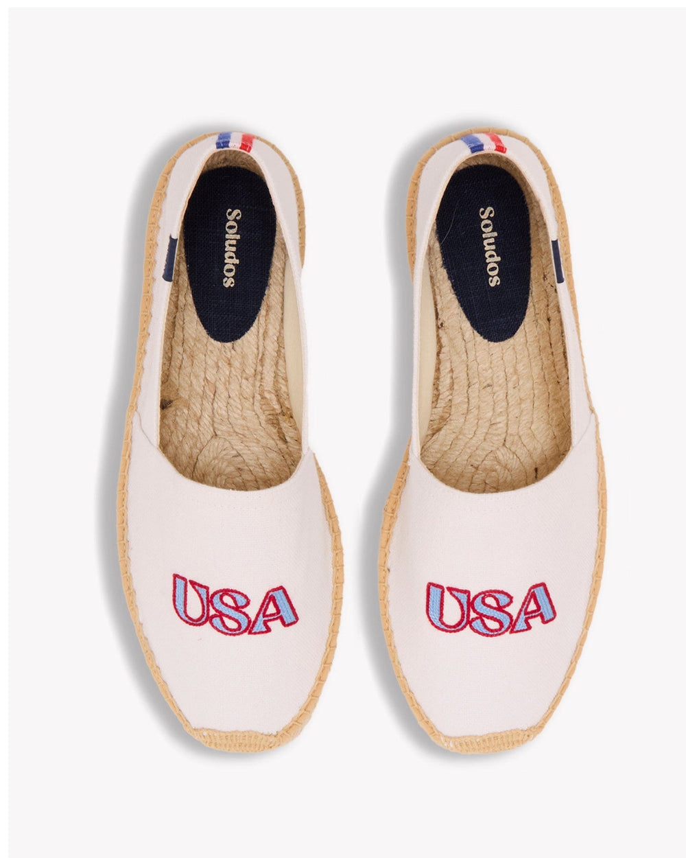 The Original Espadrille - Embroidery / USA - Oasis White - Men's - Men's Espadrilles - Oasis White / USA - Soludos - 