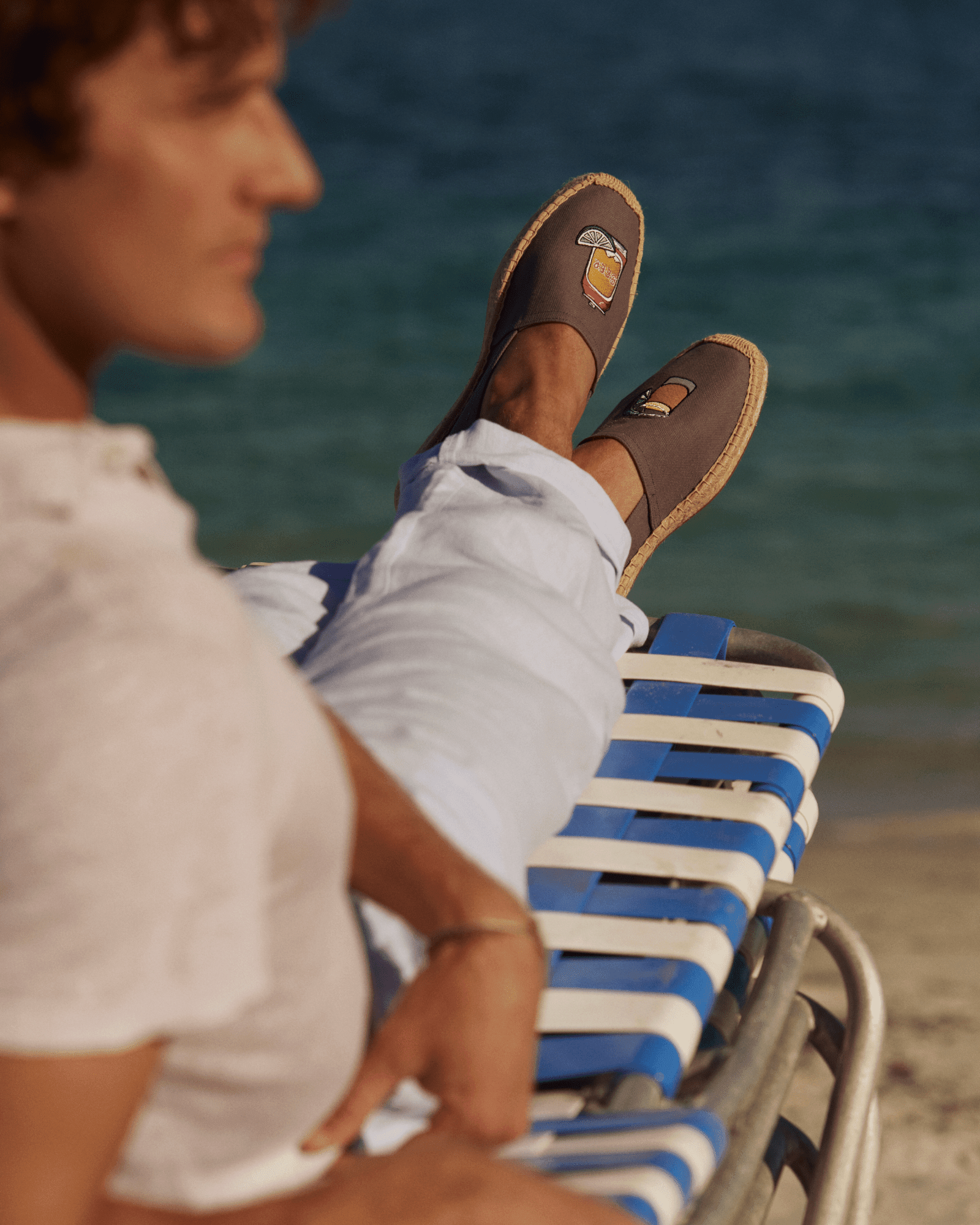 Men's Original Espadrille | Embroidery | Beer - Ceniza Gray - Mens Espadrilles - Beer - Ceniza Gray - Soludos - 