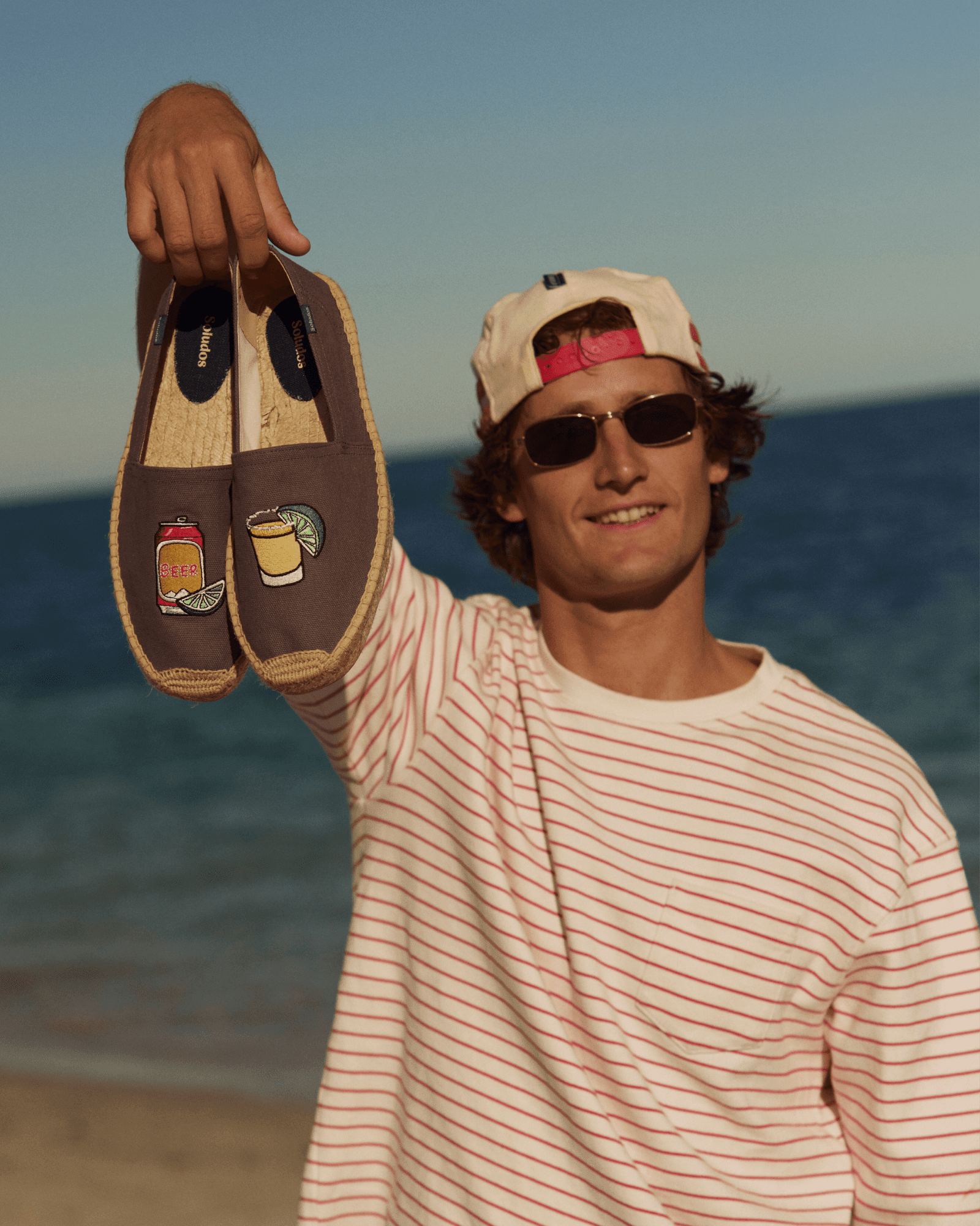 Men's Original Espadrille | Embroidery | Beer - Ceniza Gray - Mens Espadrilles - Beer - Ceniza Gray - Soludos - 