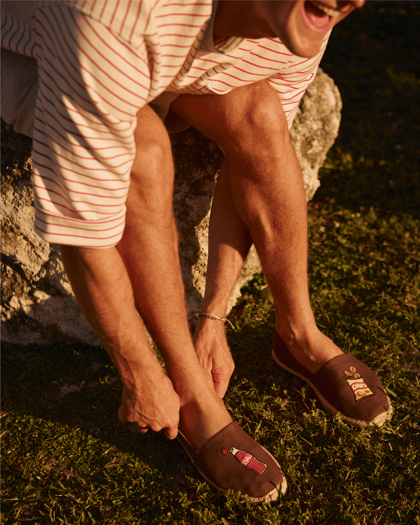 Men's Original Espadrille | Embroidery | Cola & Chips - Iberia Brown - Mens Espadrilles - Cola & Chips - Iberia Brown - Soludos - 