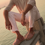 Men's Original Espadrille | Terry | Burgundy - Natural - Mens Espadrilles - Burgundy - Natural - Soludos - 
