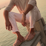 Men's Original Espadrille | Terry | Burgundy - Natural - Mens Espadrilles - Burgundy - Natural - Soludos - 