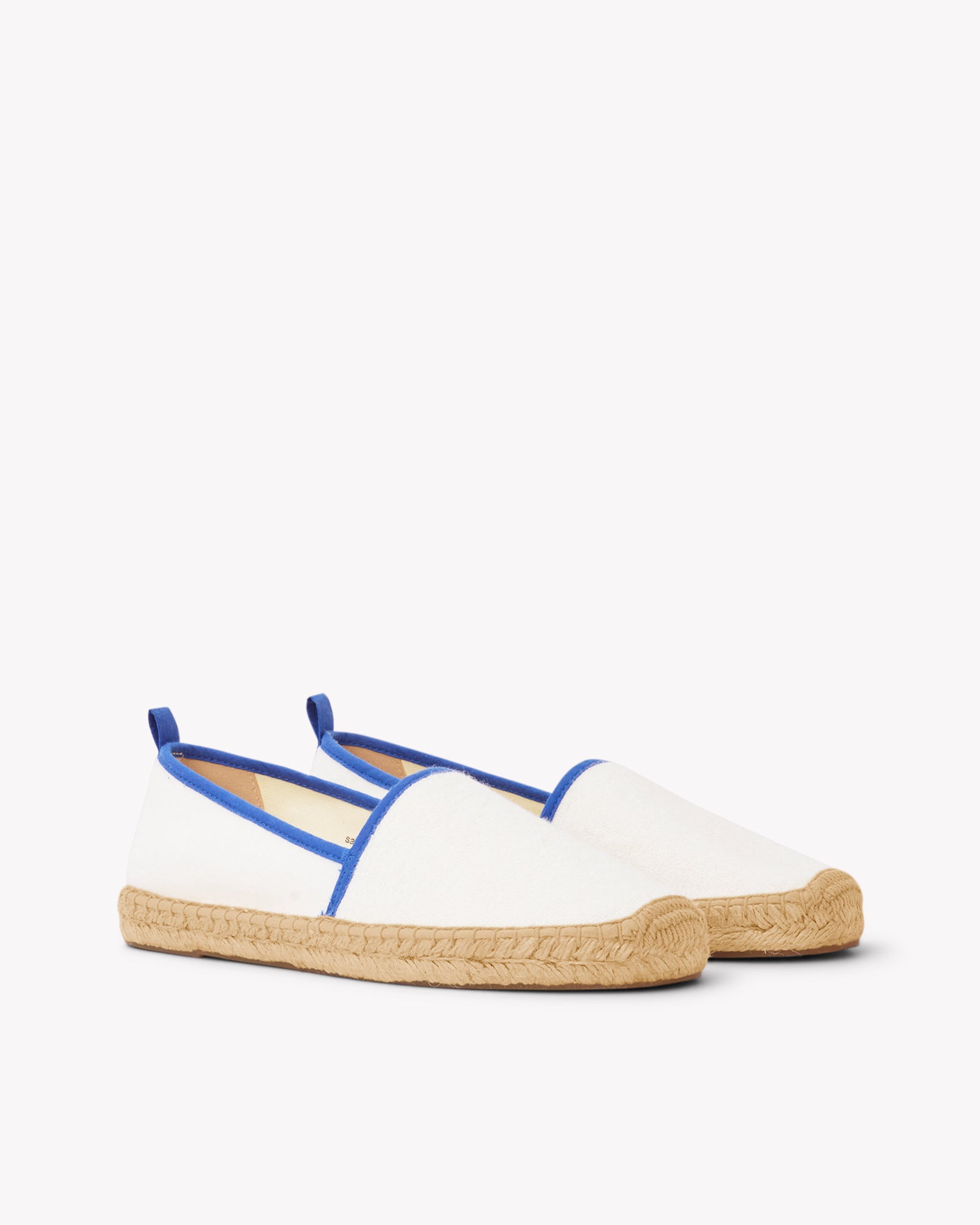 Men's Original Espadrille | Terry | White - French Blue - Men's Espadrilles - White - French Blue - Soludos - 