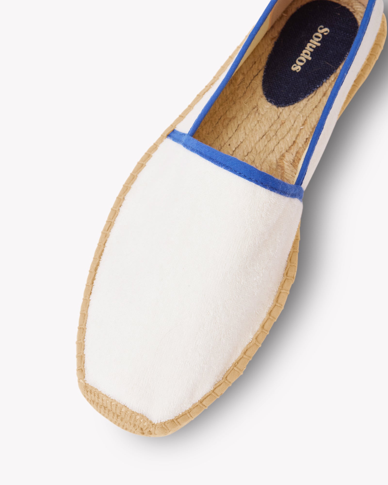 Men's Original Espadrille | Terry | White - French Blue - Men's Espadrilles - White - French Blue - Soludos - 