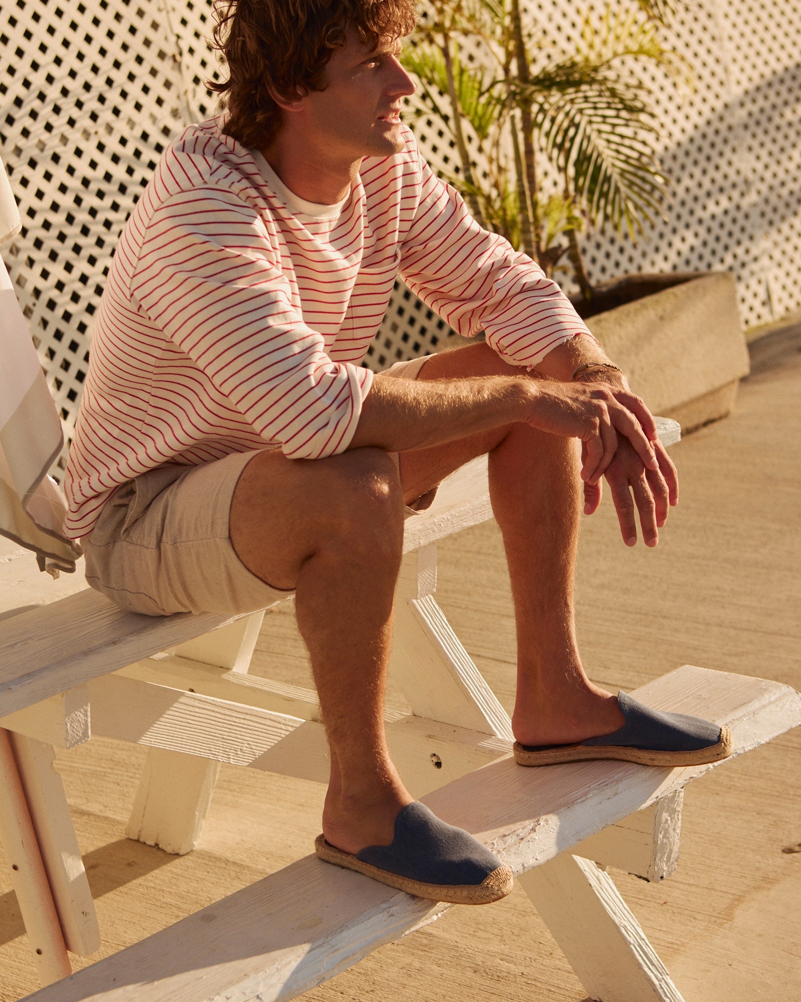 Men's Dali Mule Espadrille | Vintage Blue - Mens Espadrilles - Vintage Blue - Soludos - 