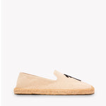 The Smoking Slipper - Embroidery / Palm Tree - Natural Undyed - Men's - Men's Espadrilles - Natural Undyed / Palm Tree - Soludos - 