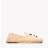 The Smoking Slipper - Embroidery / Palm Tree - Natural Undyed - Men's - Men's Espadrilles - Natural Undyed / Palm Tree - Soludos - 