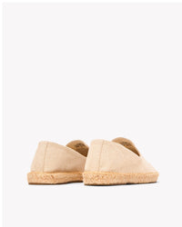 The Smoking Slipper - Embroidery / Palm Tree - Natural Undyed - Men's - Men's Espadrilles - Natural Undyed / Palm Tree - Soludos - 