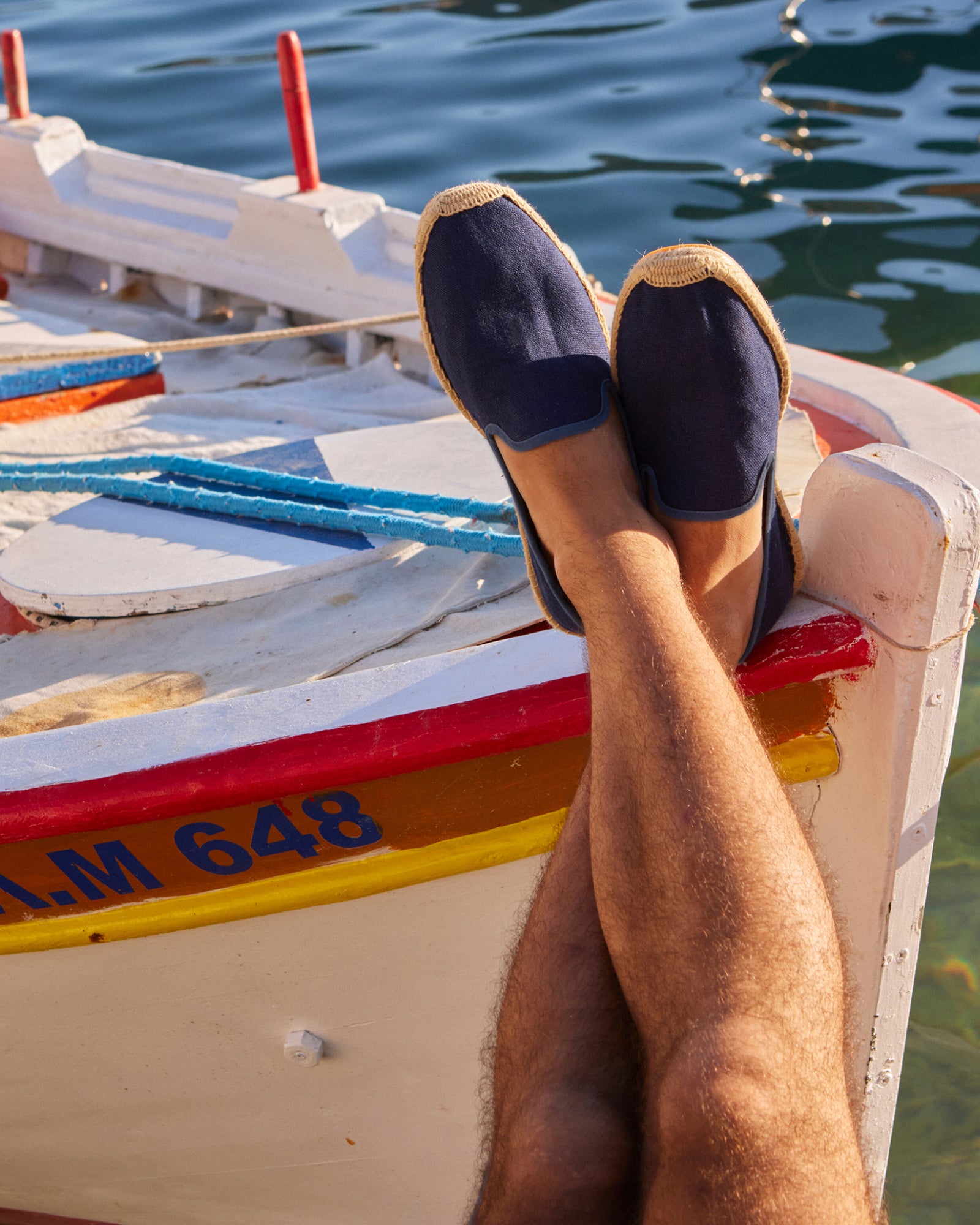 Men's Smoking Espadrille | Woven Color | Armada Blue - Tonal - Men's Espadrilles - Armada Blue - Tonal - Soludos - 
