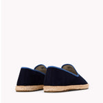 The Smoking Slipper - Contrast Piping - Dark Navy / Blue - Men's - Men's Espadrilles - Dark Navy / Blue - Soludos - 