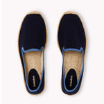 The Smoking Slipper - Contrast Piping - Dark Navy / Blue - Men's - Men's Espadrilles - Dark Navy / Blue - Soludos - 