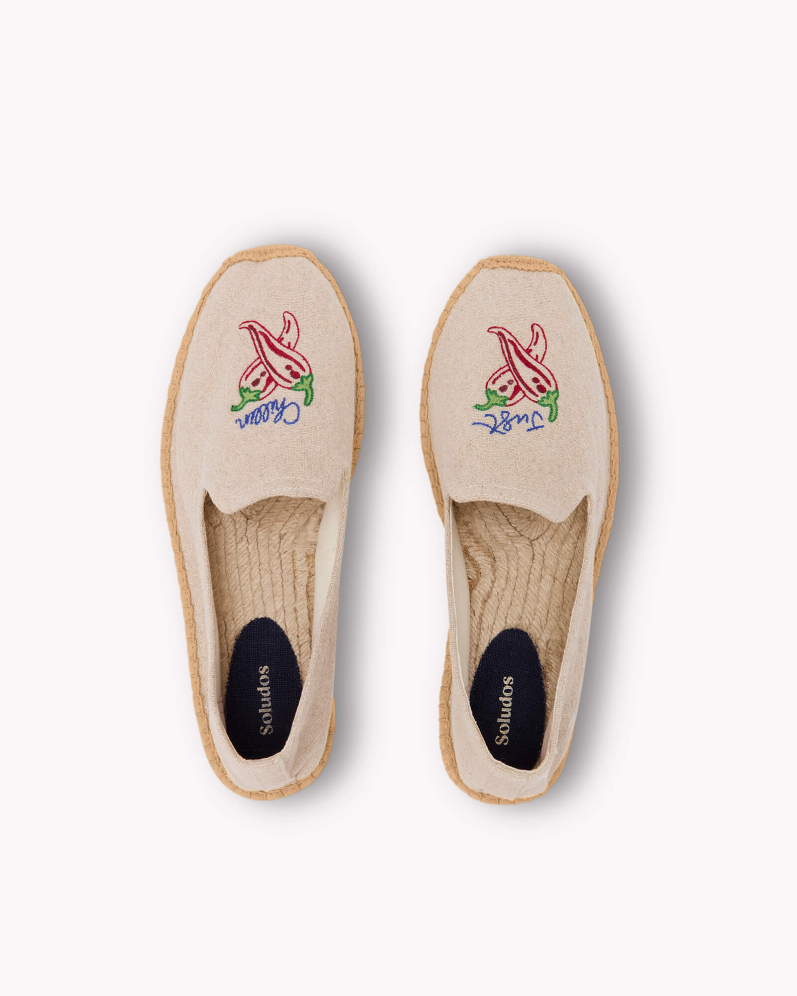 The Smoking Slipper - Embroidery / Just Chillin - Natural Undyed - Men's