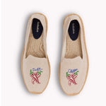 The Smoking Slipper - Embroidery / Just Chillin - Natural Undyed - Men's - Men's Espadrilles - Natural Undyed - ET2C - 