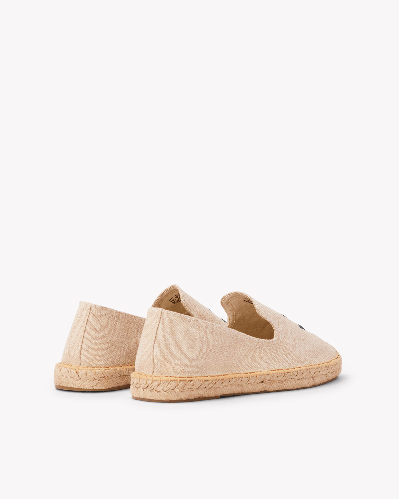 Men's Smoking Espadrille | Embroidery | Anchors - Natural Undyed - Mens Espadrilles - Anchors - Natural Undyed - ET2C - 