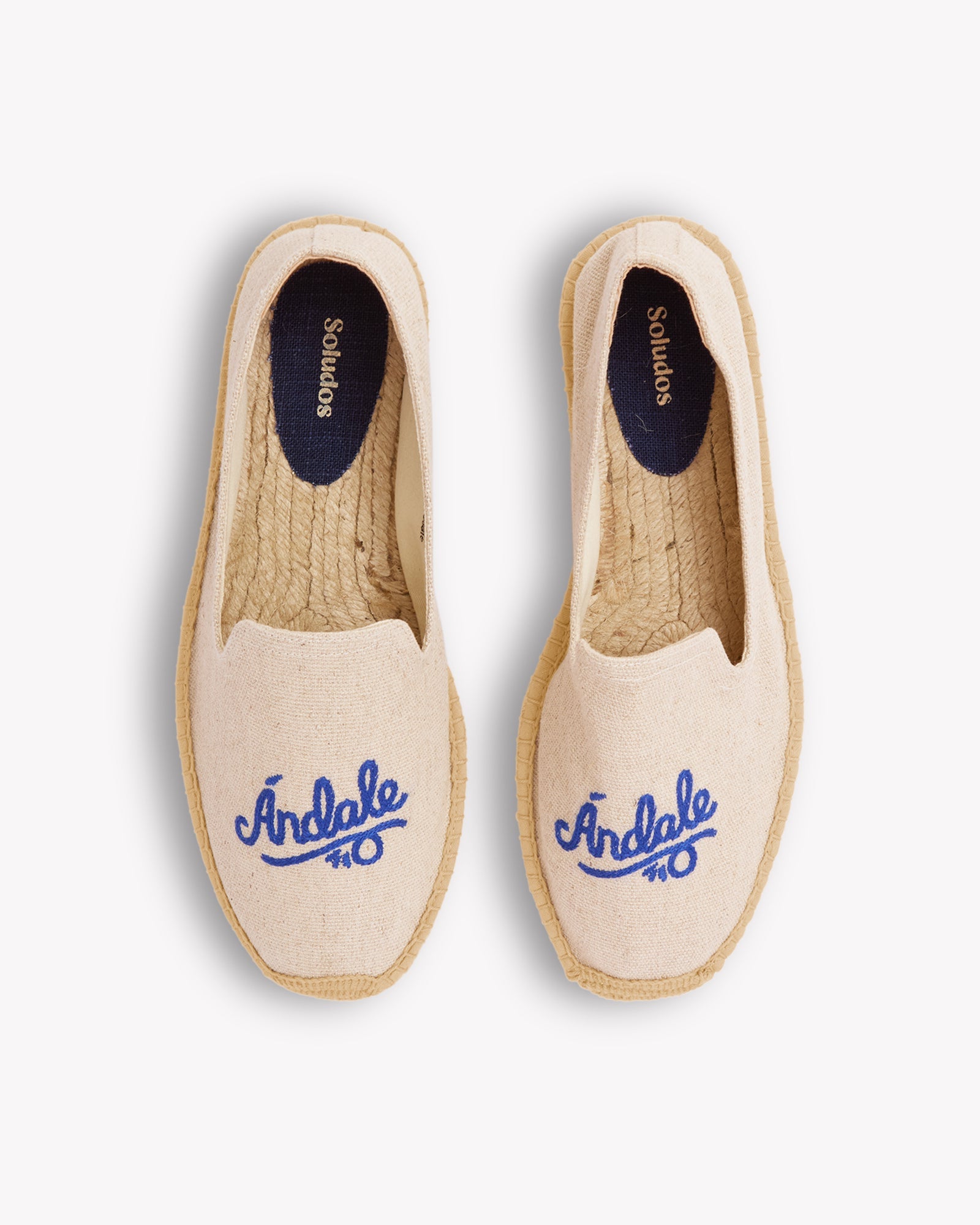 Men's Smoking Espadrille | Embroidery | Andale - Natural Undyed - Men's Espadrilles - Natural Undyed - Andale - Soludos - 