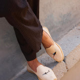 Men's Smoking Espadrille | Embroidery | Scuba & Sharks - Natural Undyed - Men's Espadrilles - Scuba & Sharks - Natural Undyed - Soludos - 