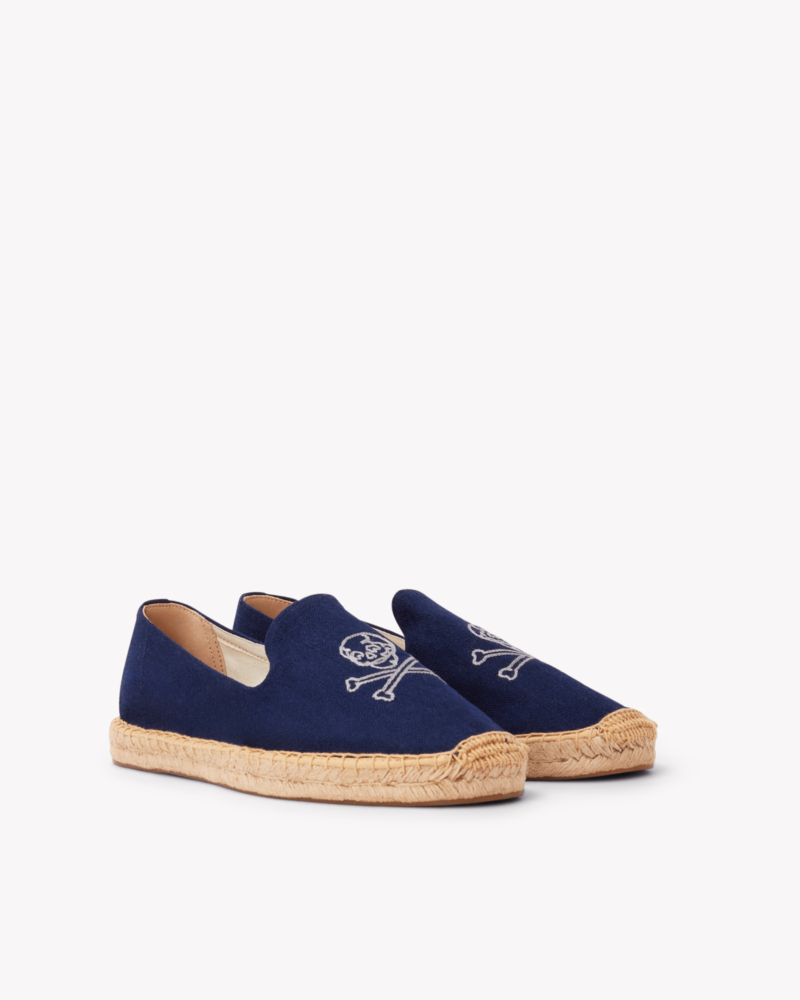 Men's Smoking Espadrille | Embroidery | Boneheads - Armada Blue - Mens Espadrilles - Boneheads - Armada Blue - ET2C - 