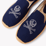 Men's Smoking Espadrille | Embroidery | Boneheads - Armada Blue - Mens Espadrilles - Boneheads - Armada Blue - ET2C - 