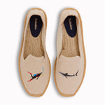 Men's Smoking Espadrille | Embroidery | Scuba & Sharks - Natural Undyed - Men's Espadrilles - Scuba & Sharks - Natural Undyed - Soludos - 