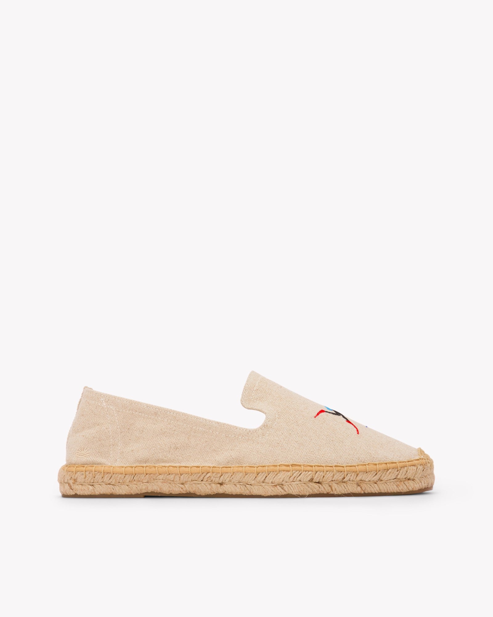 Men's Smoking Espadrille | Embroidery | Scuba & Sharks - Natural Undyed - Men's Espadrilles - Scuba & Sharks - Natural Undyed - Soludos - 