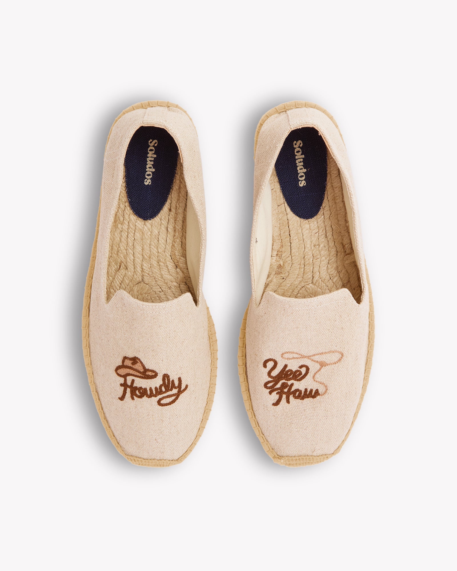 Men's Smoking Espadrille | Embroidery | Yeehaw - Natural Undyed - Men's Espadrilles - Natural Undyed - Yeehaw - Soludos - 