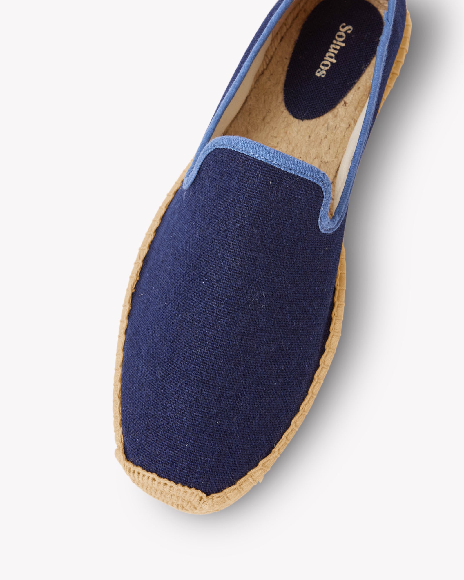 Men's Smoking Espadrille | Woven Color | Dark Navy - Blue - Men's Espadrilles - Dark Navy - Blue - Soludos - 