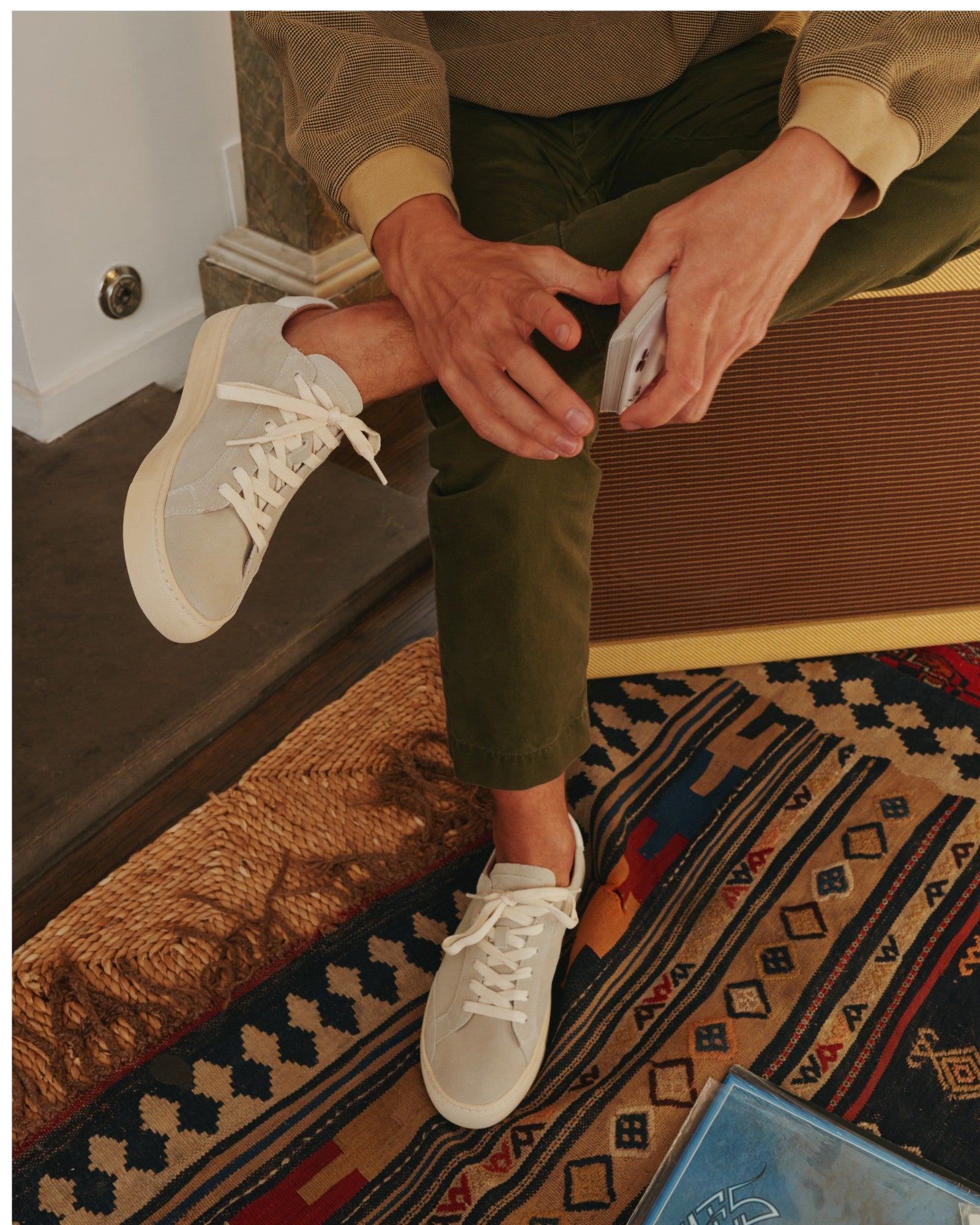The Original Ibiza - Suede - Stucco Gray - Men's - Men's Sneakers - Stucco Gray - Soludos - 