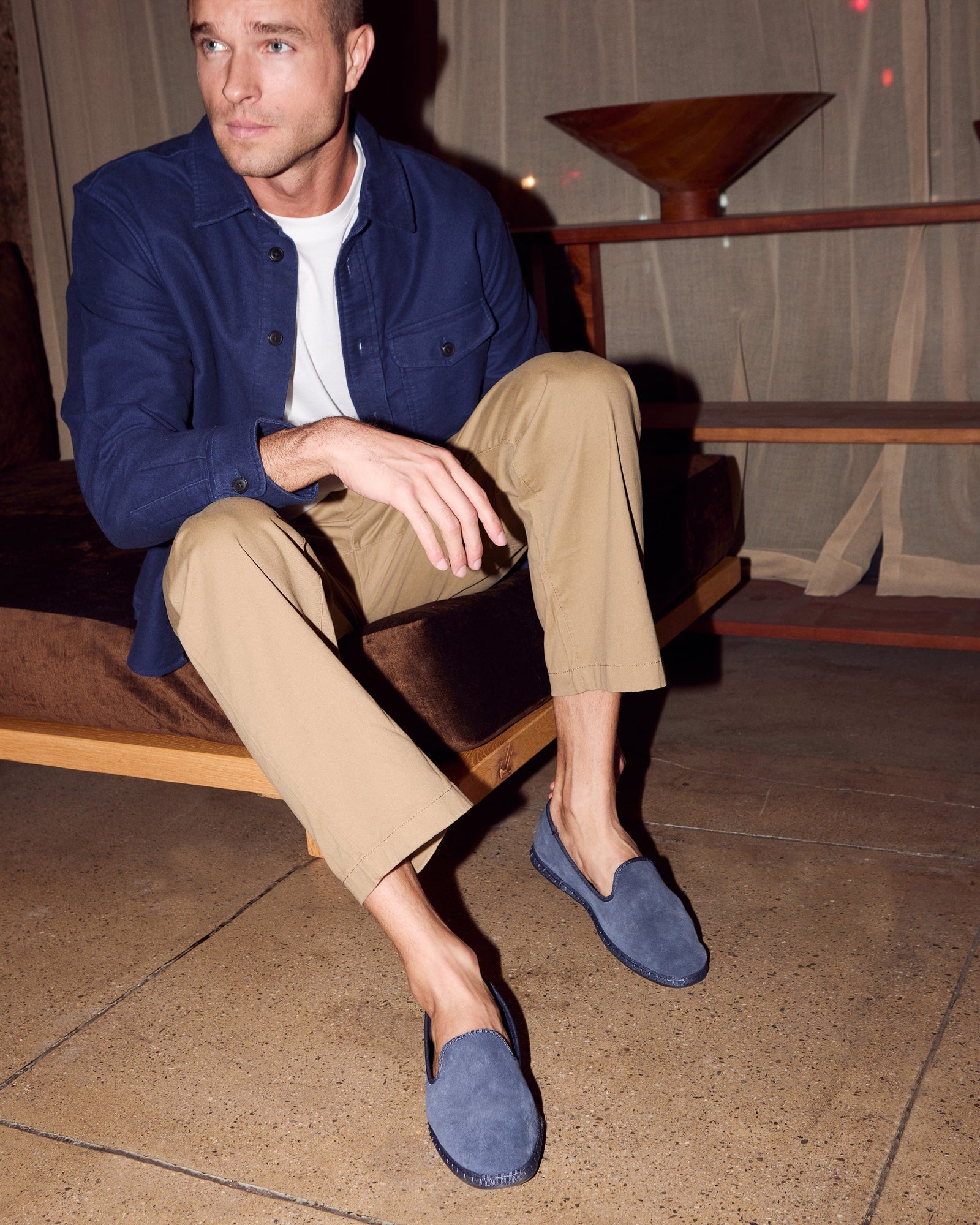 Men's Venetian Loafers | Suede | Indigo Blue Soludos Men's Venetian Loafers | Suede | Indigo Blue Soludos