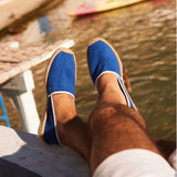 Men's Original Espadrille | Terry | French Blue - White - Men's Espadrilles - French Blue - White - Soludos - 