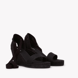 Women's Capri Wedge Espadrille | Linen Color | Noche Black - Womens Espadrilles - Noche Black - Soludos - 