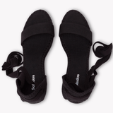 Women's Capri Wedge Espadrille | Linen Color | Noche Black - Womens Espadrilles - Noche Black - Soludos - 