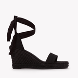 Women's Capri Wedge Espadrille | Linen Color | Noche Black - Womens Espadrilles - Noche Black - Soludos - 