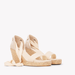 Women's Capri Wedge Espadrille | Linen Color | La Concha Ivory - Womens Espadrilles - La Concha Ivory - Soludos - 