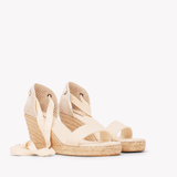Women's Capri Wedge Espadrille | Linen Color | La Concha Ivory - Womens Espadrilles - La Concha Ivory - Soludos - 