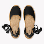 The Lauren Lace Up - Core - Noche Black - Women's - Women's Espadrilles - Noche Black - Soludos - 