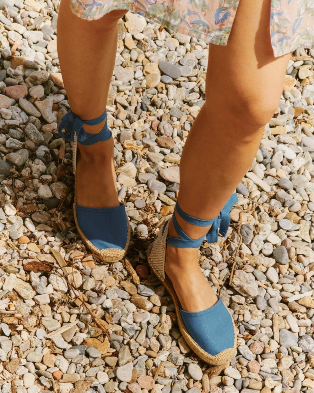 The Lauren Lace Up - Seasonal - French Blue - Women's - Women's Espadrilles - French Blue - Soludos - 