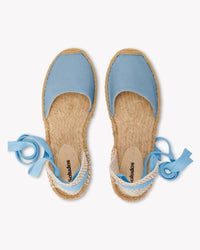 The Lauren Lace Up - Seasonal - Cielo Blue - Women's - Women's Espadrilles - Cielo Blue - Soludos - 